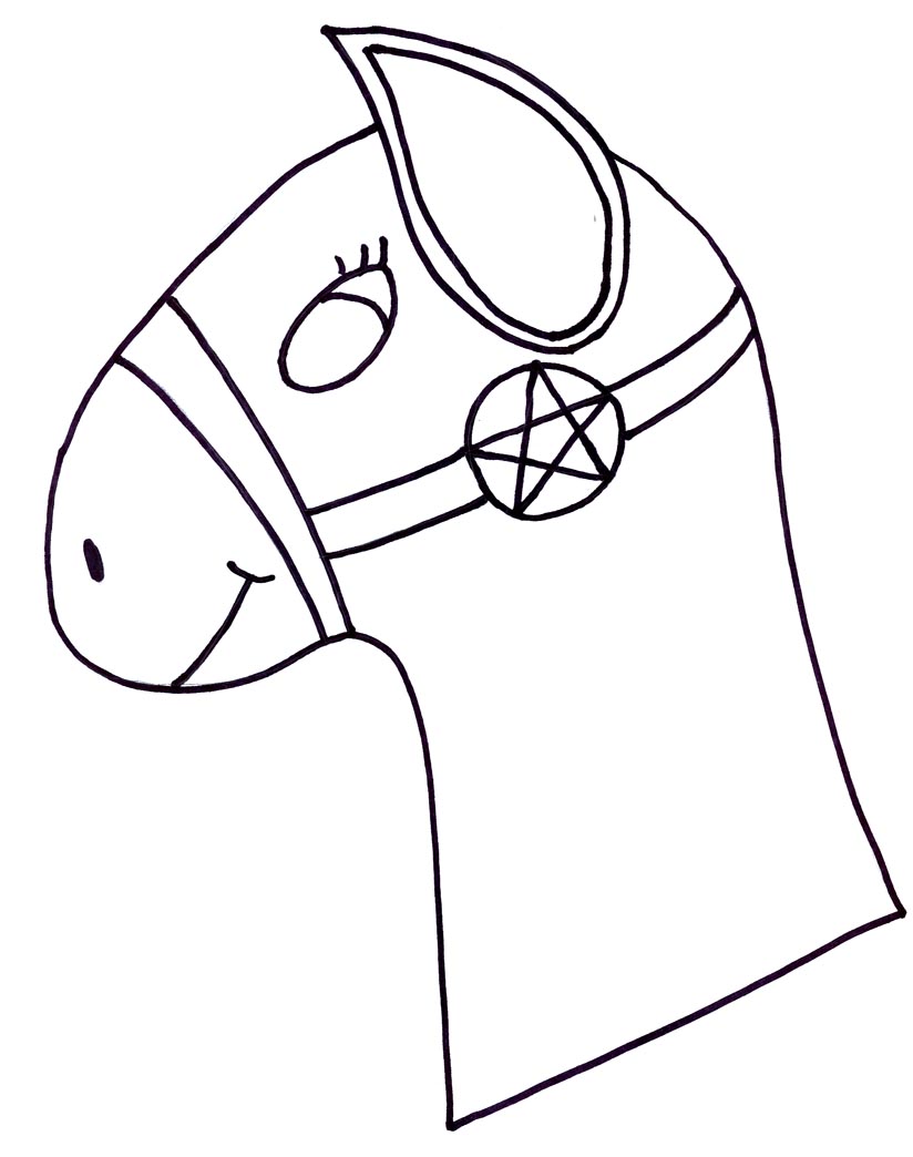 Printable Cartoon Horse Head Template - ClipArt Best
