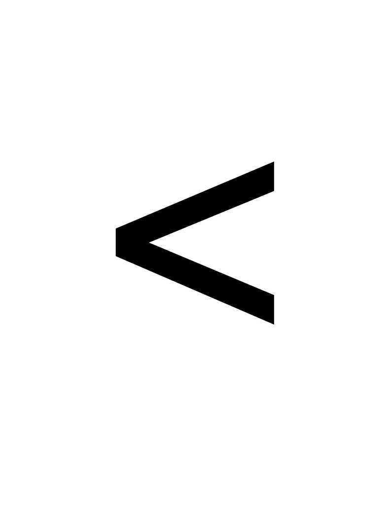 Flashcard of a math symbol for Less Than | ClipArt ETC