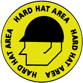 National Marker Hardhat Area Walk-On Floor Sign - Fisher Scientific
