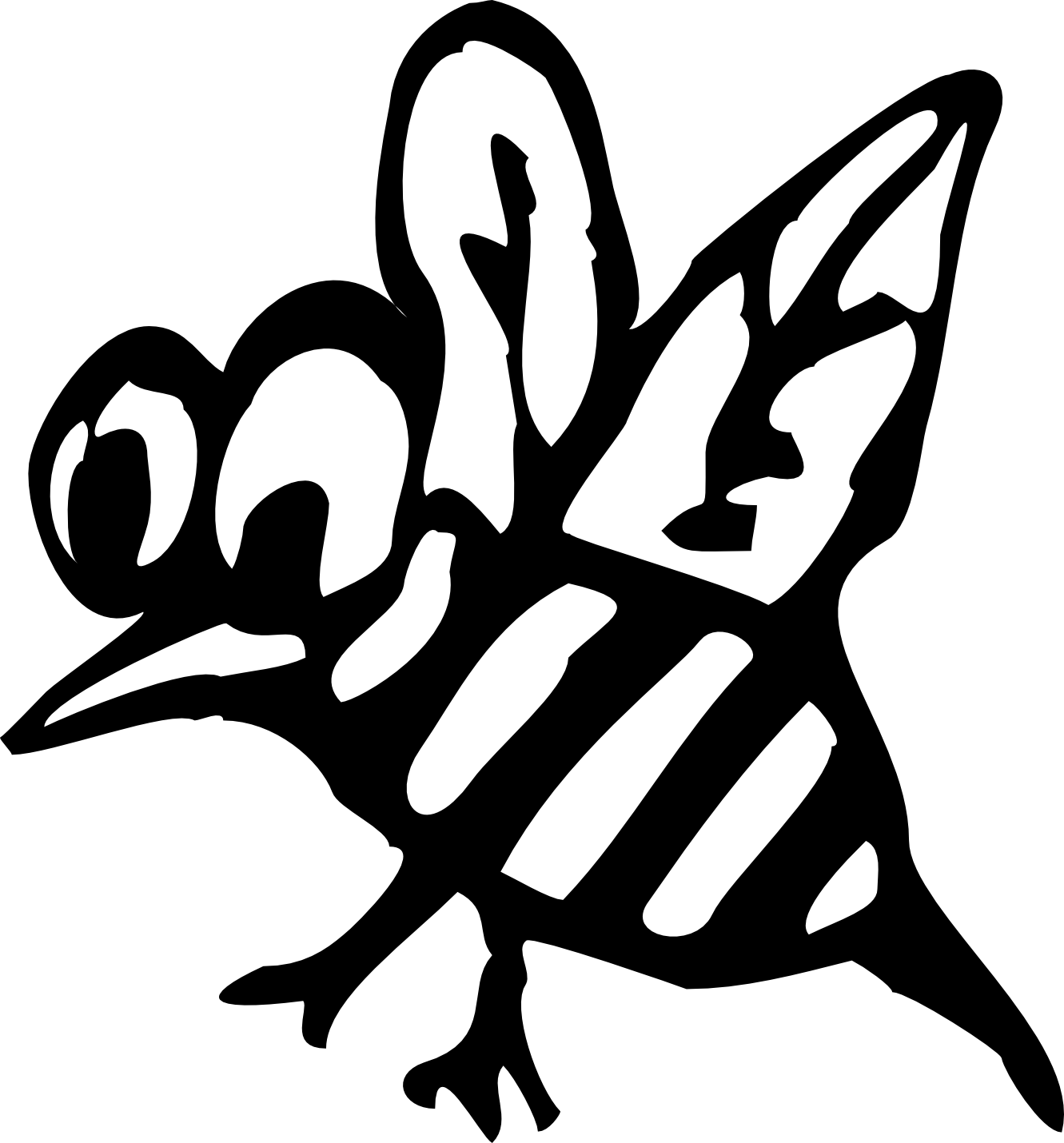 bee 21 black white line art coloring book ...