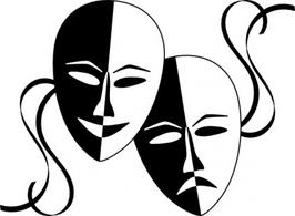 Drama masks clipart