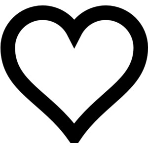 Heart clip art outline