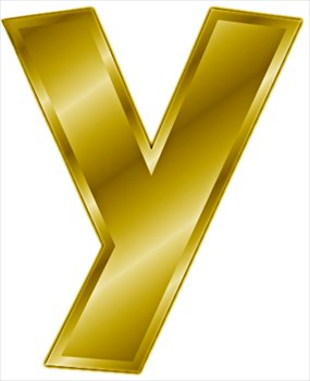 Golden Y letter