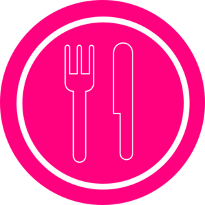 Plate knife and fork logo clipart