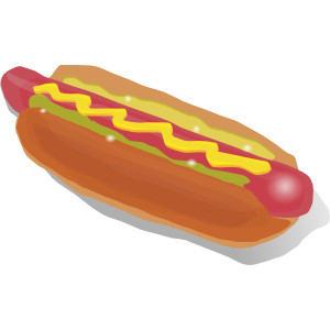 Hot Dog - royalty free clip art - Polyvore