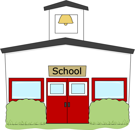 Cartoon School Building Clipart