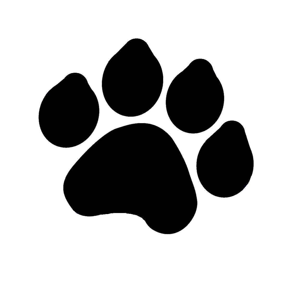 Tiger Paw Print Stencil | Free Download Clip Art | Free Clip Art ...