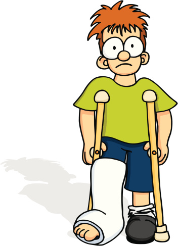 Clipart broken leg