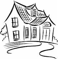 Cartoon house path Stock Photos - 1/1