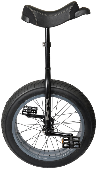 Unicycles, unicycle parts, repair shop at Serious Juggling