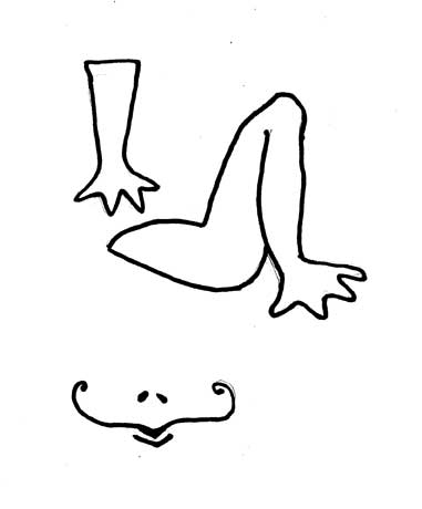 Best Photos of Frog Feet Template - Frog Foot Template, Frog Leg ...