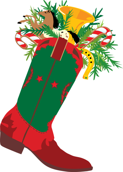 Cartoon cowboy christmas free clipart