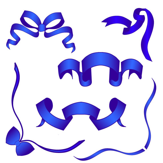 Digital Clipart Banners and bows