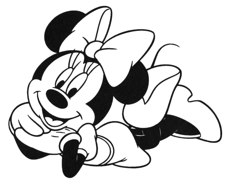 Free Printable Disney Minnie Mouse Cartoon Coloring Pages
