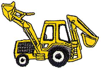 Backhoe Loader #2 Embroidery Design