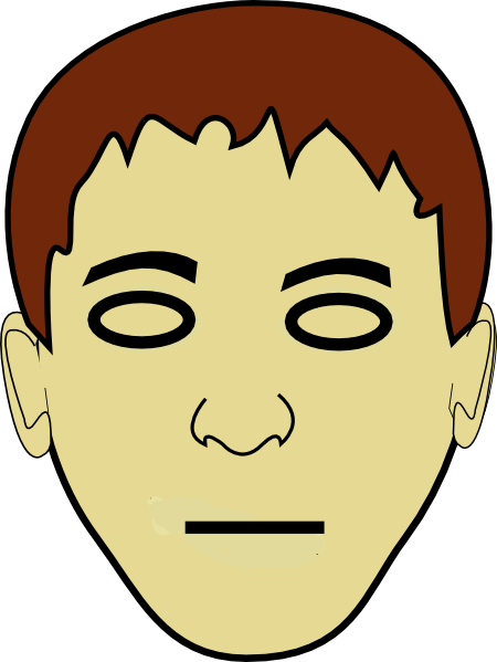 Straight face clip art