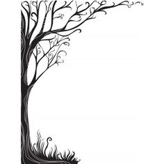 Dead tree border clipart