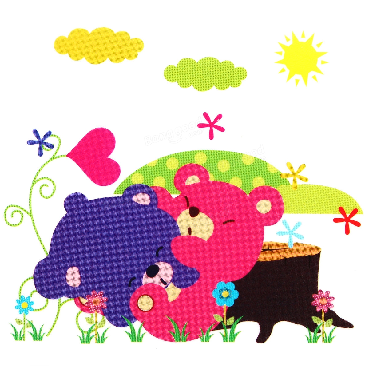 Baby Kids Room Cute Cartoon Jungle Animals DIY Removable Wall ...