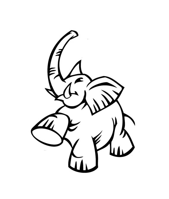 Baby Elephant Decal Elephant Stomping Feet by DecalPhanatics
