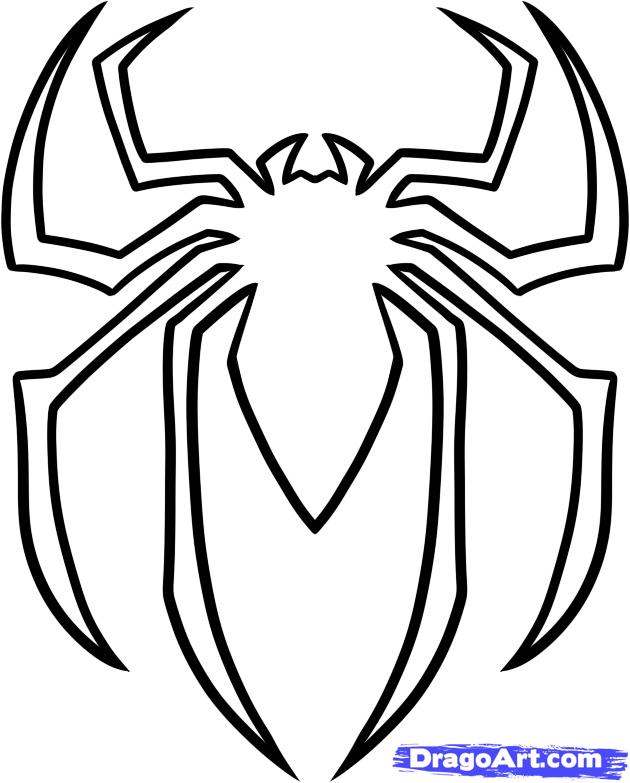 How to Draw the Spiderman Logo, Spiderman Symbol, Step by Step ...