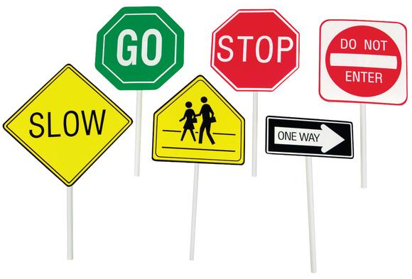Play It Safe Hand-Held Traffic Signs