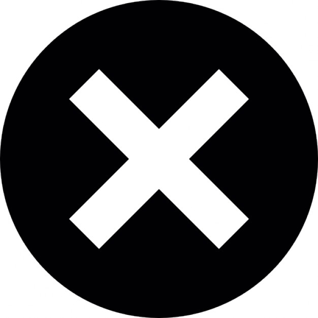 Cross mark on black circle background Icons | Free Download