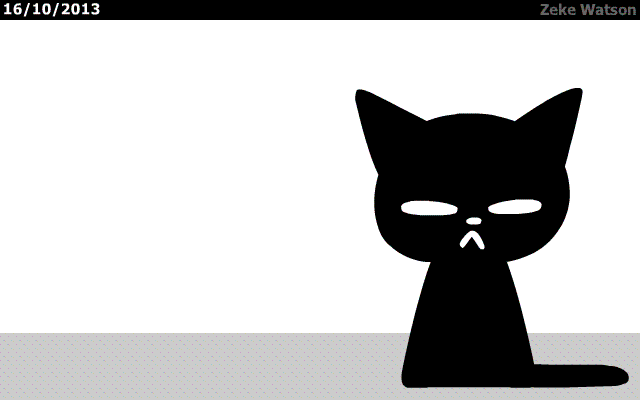 Animated Black Cat