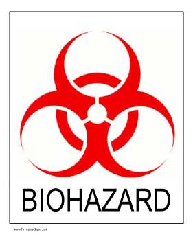 Printable Biohazard Sign