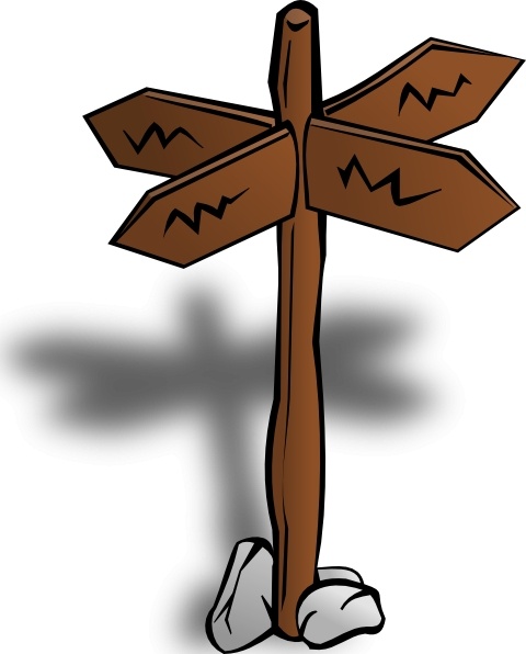 Crossroads Sign clip art Free vector in Open office drawing svg ...