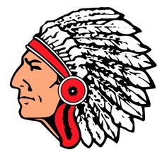 Indian head mascot clipart