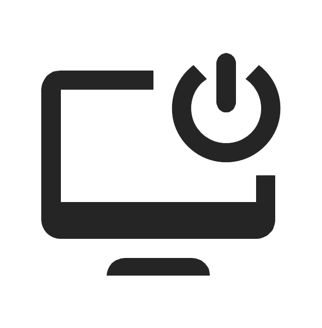 Computer pictograms - Vector stencils library | Design elements ...