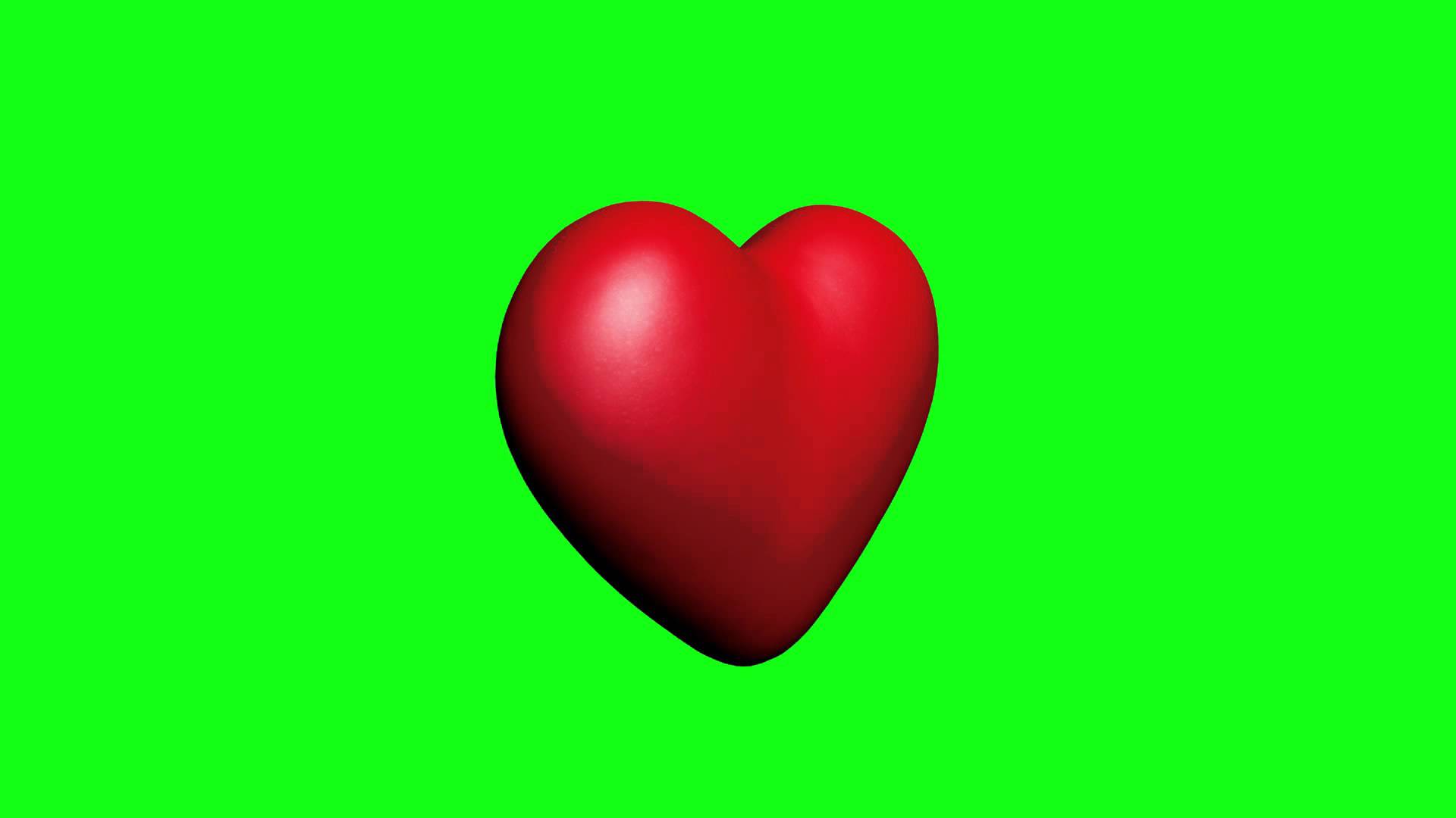 Green Screen Heart Love Animation HD - YouTube