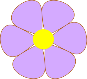 Purple flower clip art