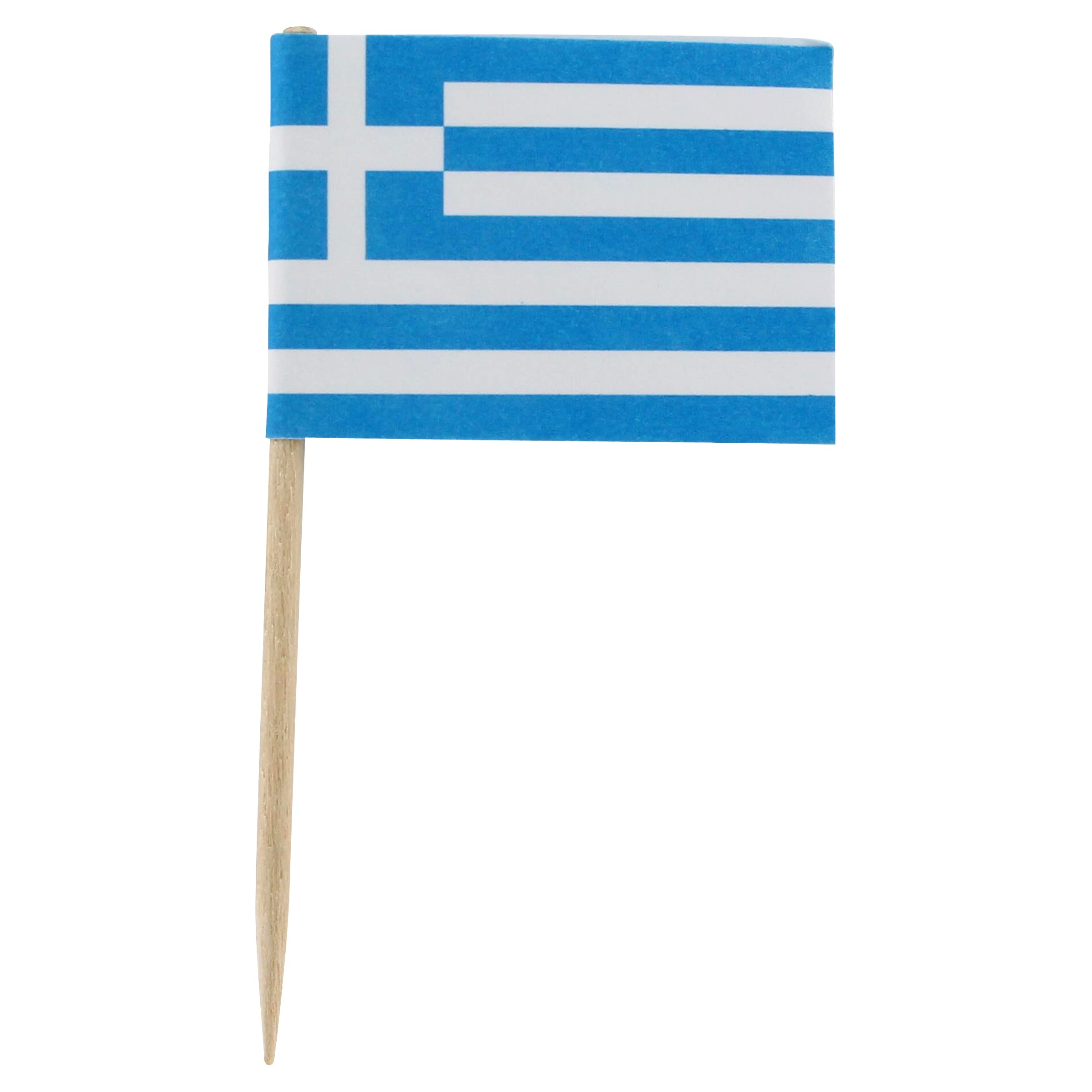 Greece Flag Toothpicks - Package of 100