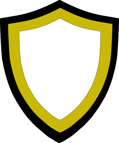 Balck And Yellow White Shield Clip Art - vector clip ...