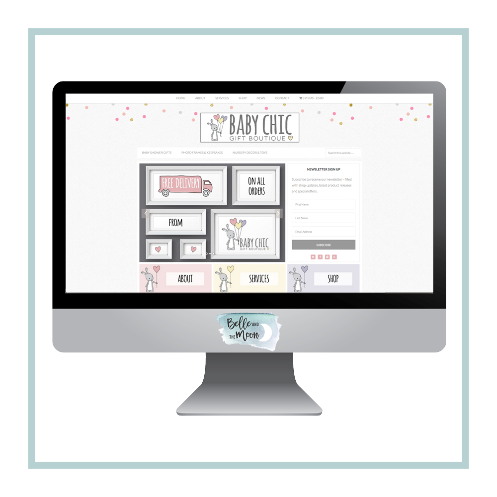 Belle and the Moon - Website Design