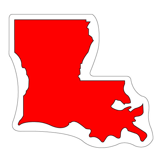 3.5x3 Custom Printed Louisiana Shaped Magnets 20 Mil - Magnets Of ...
