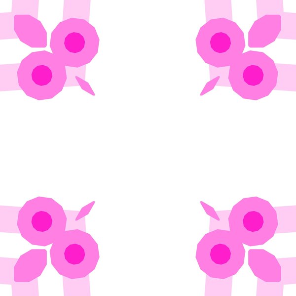 Pink Flower Border Clip Art - Free Clipart Images