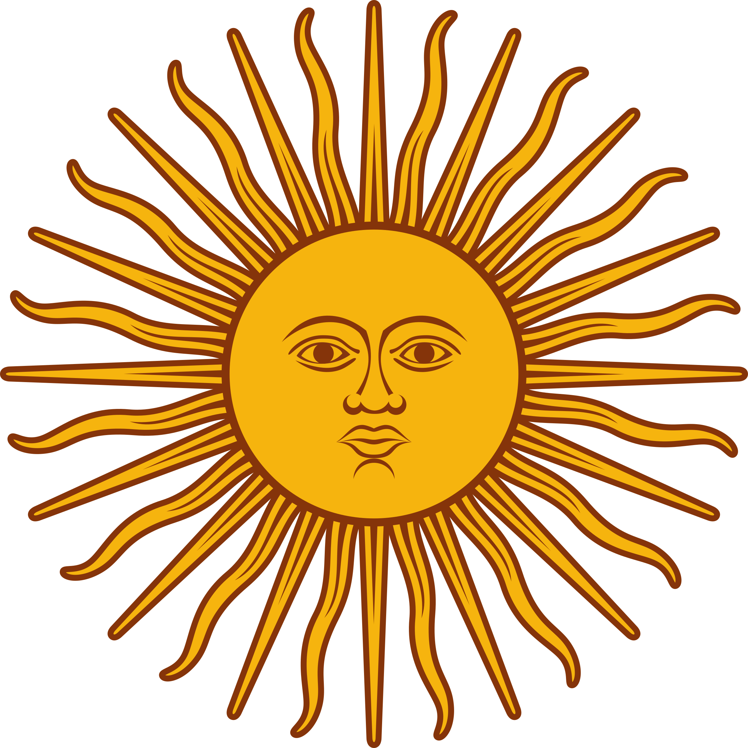 Clipart - Blazing sun 3