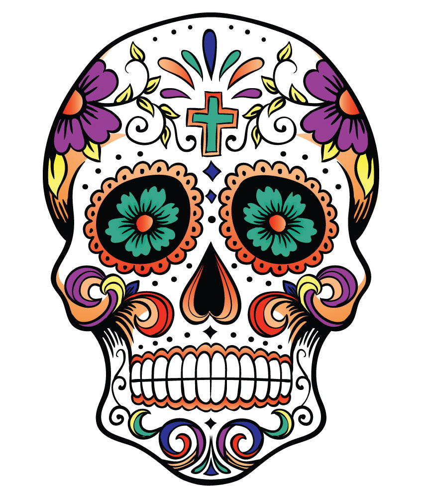 Mexican skull clipart