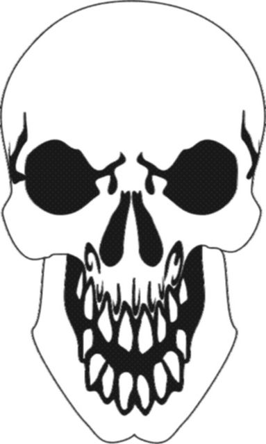step by step" flaming skull clock - WetCanvas