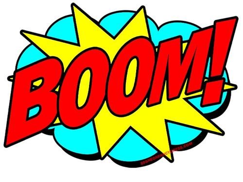 Boom! 80s comic style Iron on T Shirt Transfer