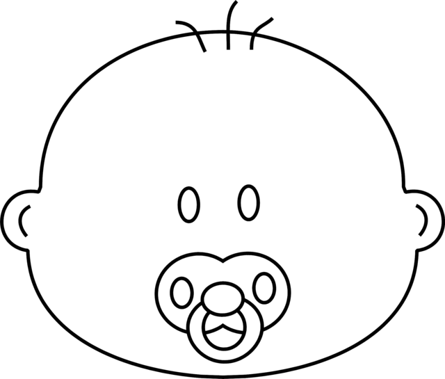 Baby Face Outline