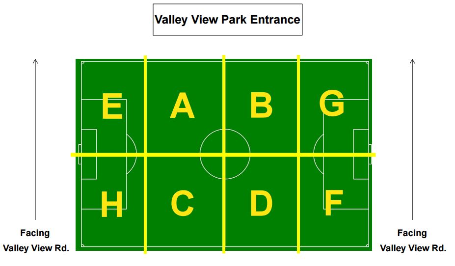 Valley View Fields Section Diagram | Northern Virginia Soccer Club
