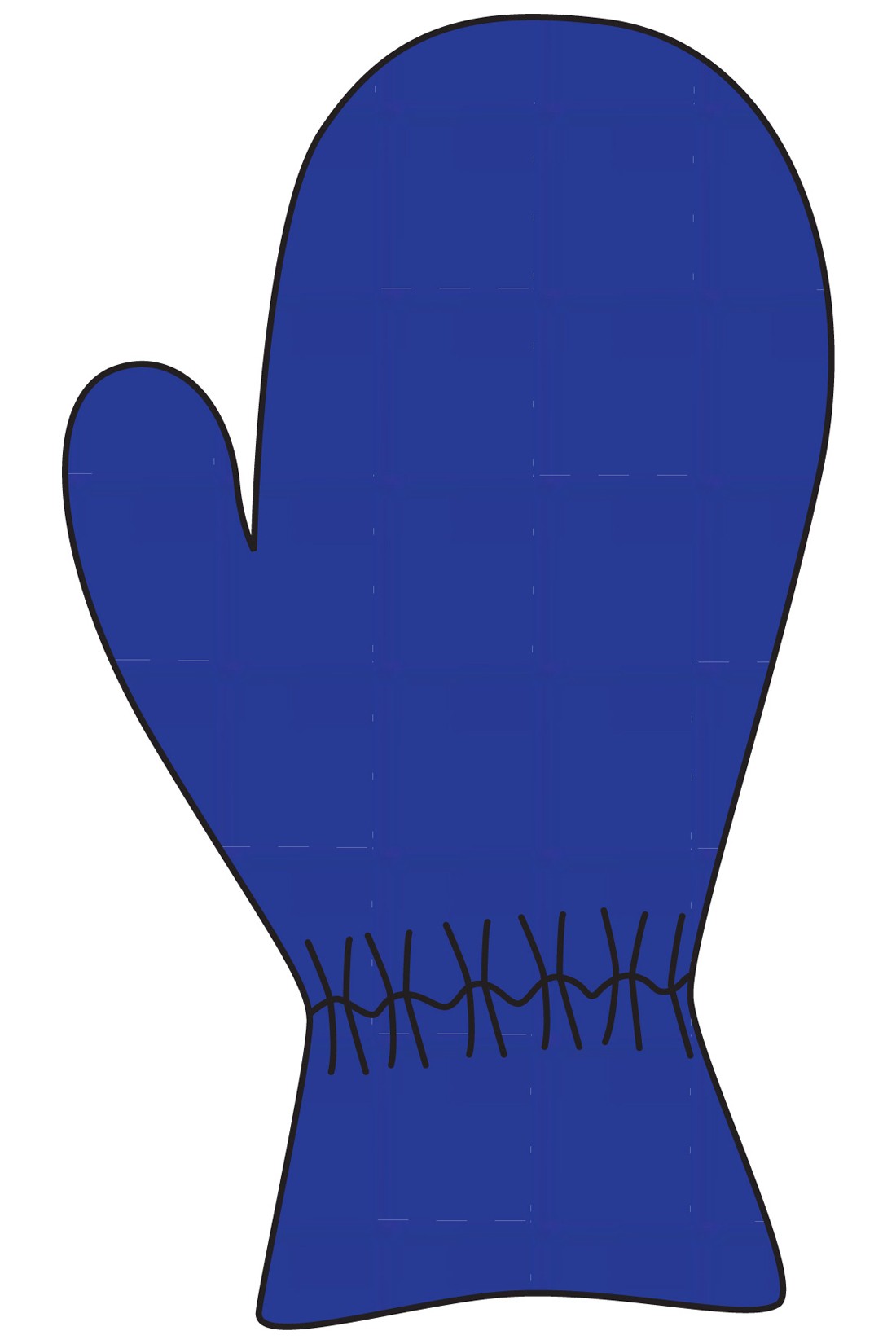 Royal Blue Mitten