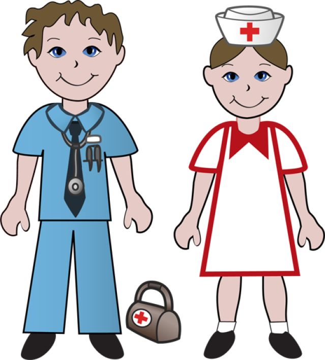 Clip art, Nurses and A doctor