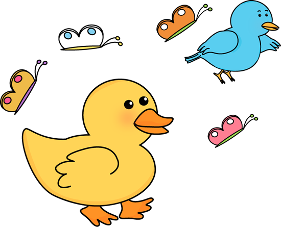 Spring Duck Clipart