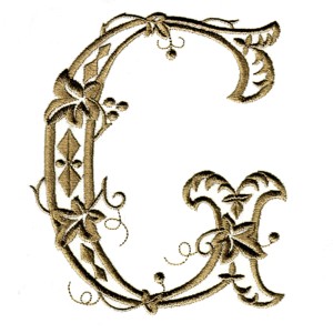Fancy Letter G With Flowers