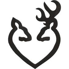 Heart shaped deer head clipart