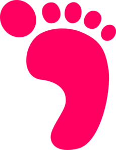 Pink Baby Footprints Clipart